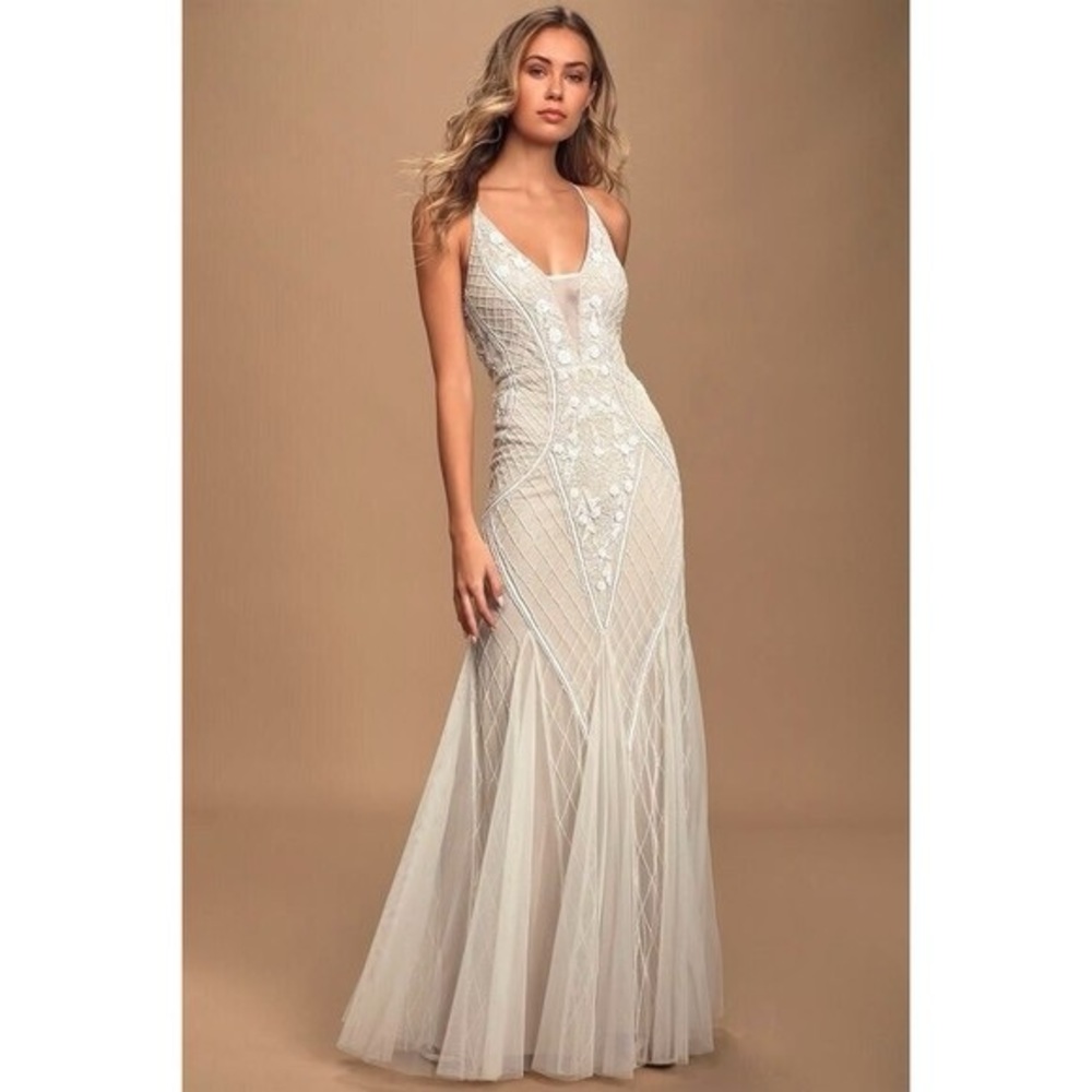 Lulus This I promise sequin beaded gown